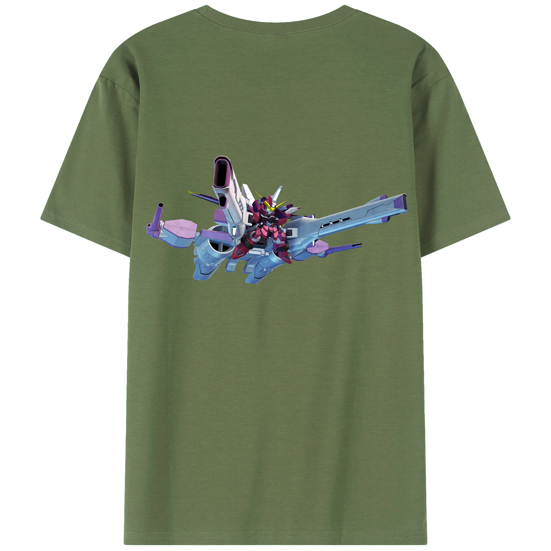 （画像用） 機動戦士ガンダム Mobile Suit Gundam 綿100％ メンズ半袖Tシャツ（バックプリント） 通気性